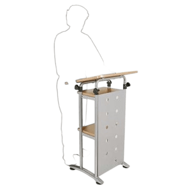 Lectern With Height And Tilt Adjustable Top