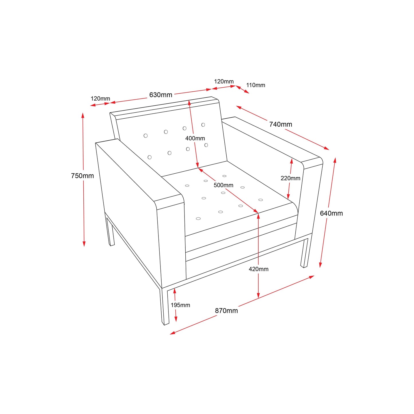 Venus Single Seater Sofa