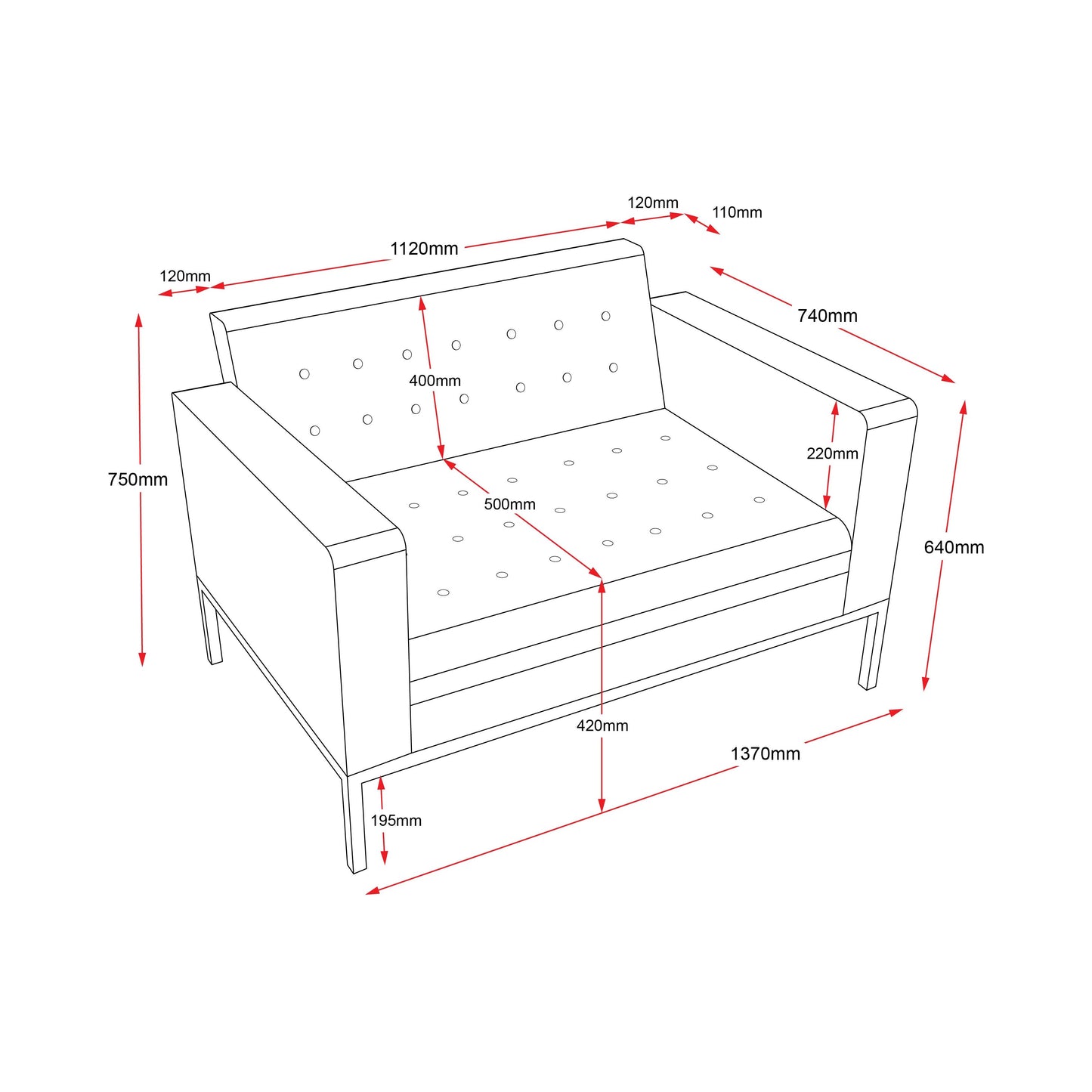 Venus Lounge 2 Seater