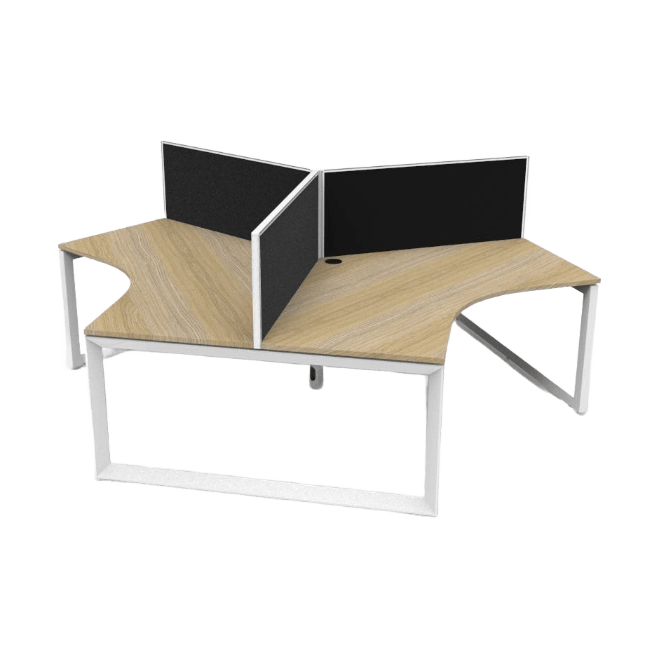 Loop Leg 120 Degree Workstations - 4