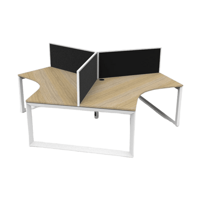 Loop Leg 120 Degree Workstations - 4