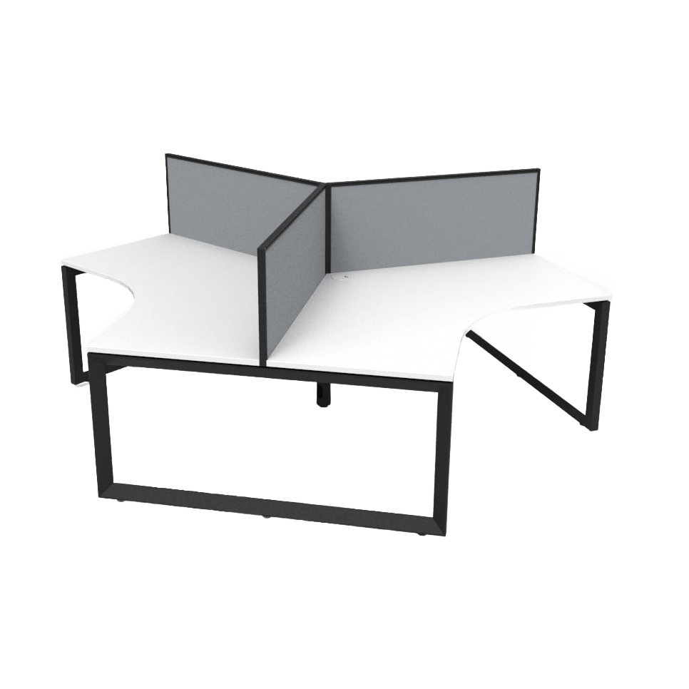 Loop Leg 120 Degree Workstations - 6
