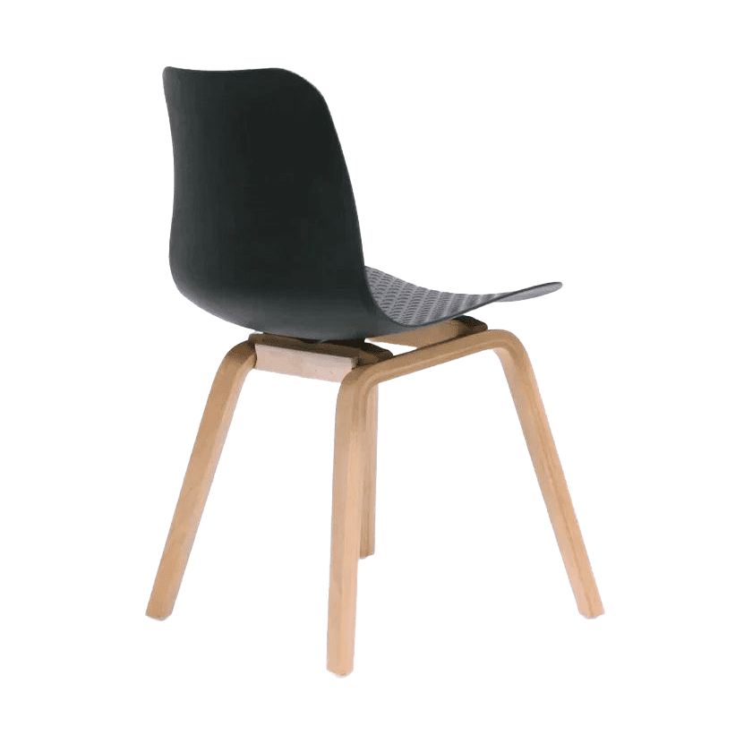 Lucid Visitor Chair Black Black Leg Frame - Office Furniture Company