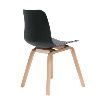 Lucid Visitor Chair Black Black Leg Frame - Office Furniture Company