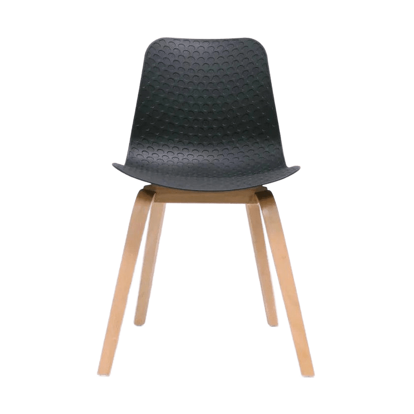 Lucid Visitor Chair Black Timber Leg Frame - Office Furniture Company
