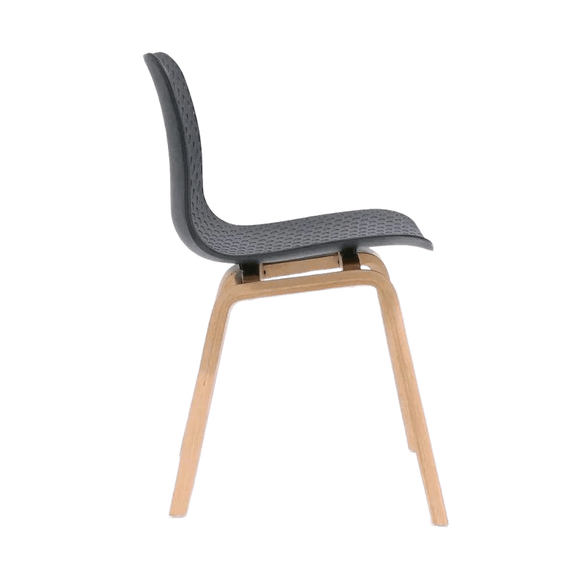 Lucid Visitor Chair Black Timber Leg Frame - Office Furniture Company