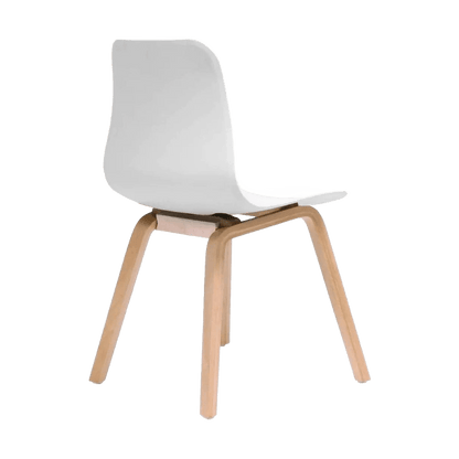 Lucid Visitor Chair Black Timber Leg Frame - Office Furniture Company