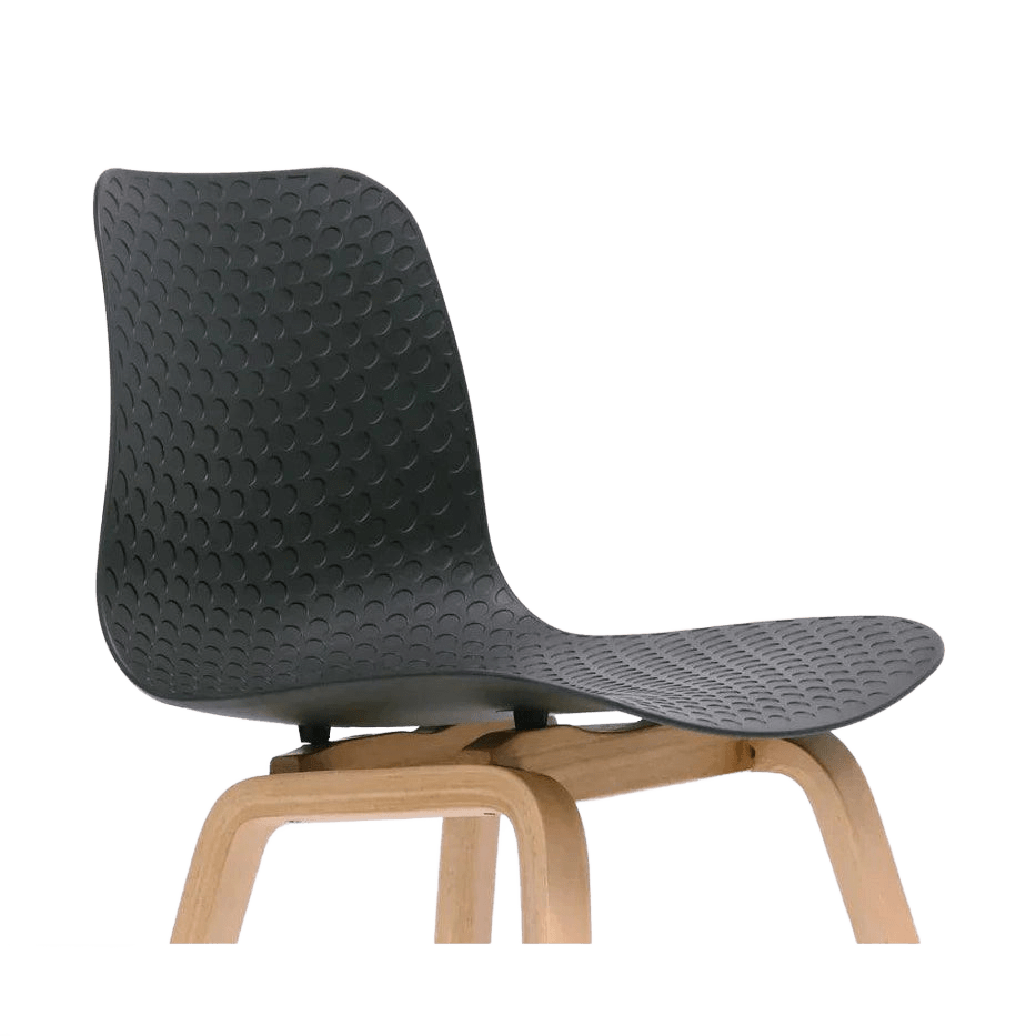 Lucid Visitor Chair Black Timber Leg Frame - Office Furniture Company