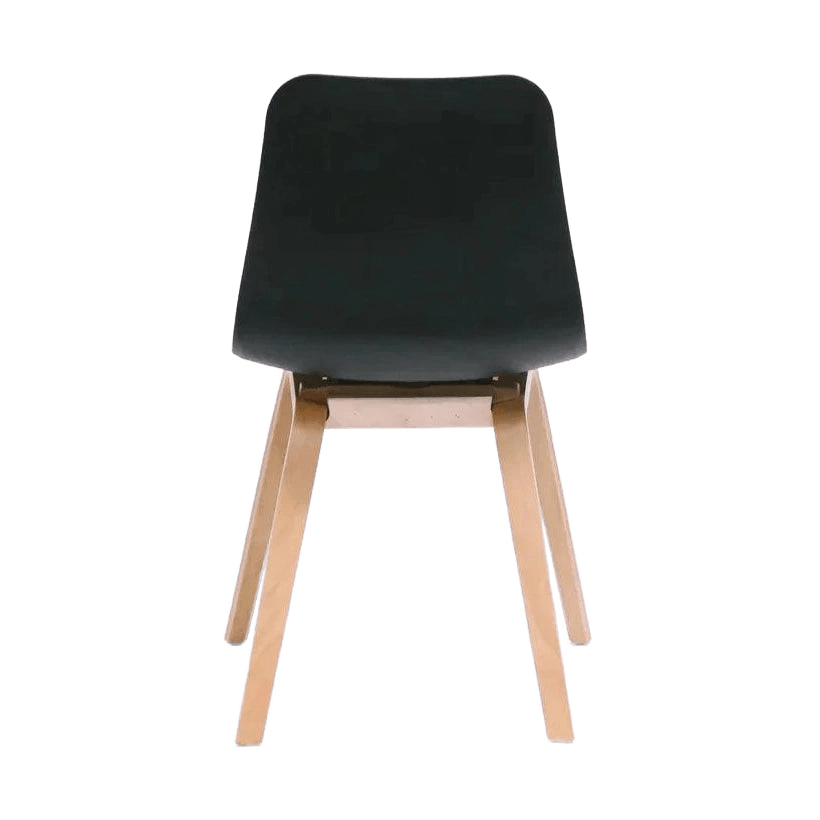 Lucid Visitor Chair White Black Leg Frame - Office Furniture Company