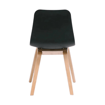 Lucid Visitor Chair White Black Leg Frame - Office Furniture Company