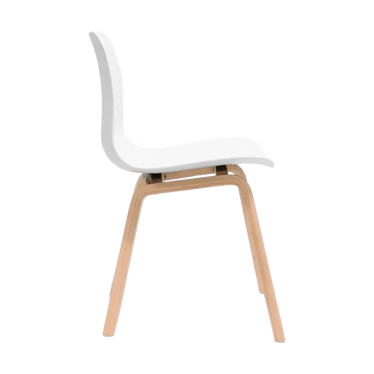 Lucid Visitor Chair White Timber Leg Frame - Office Furniture Company