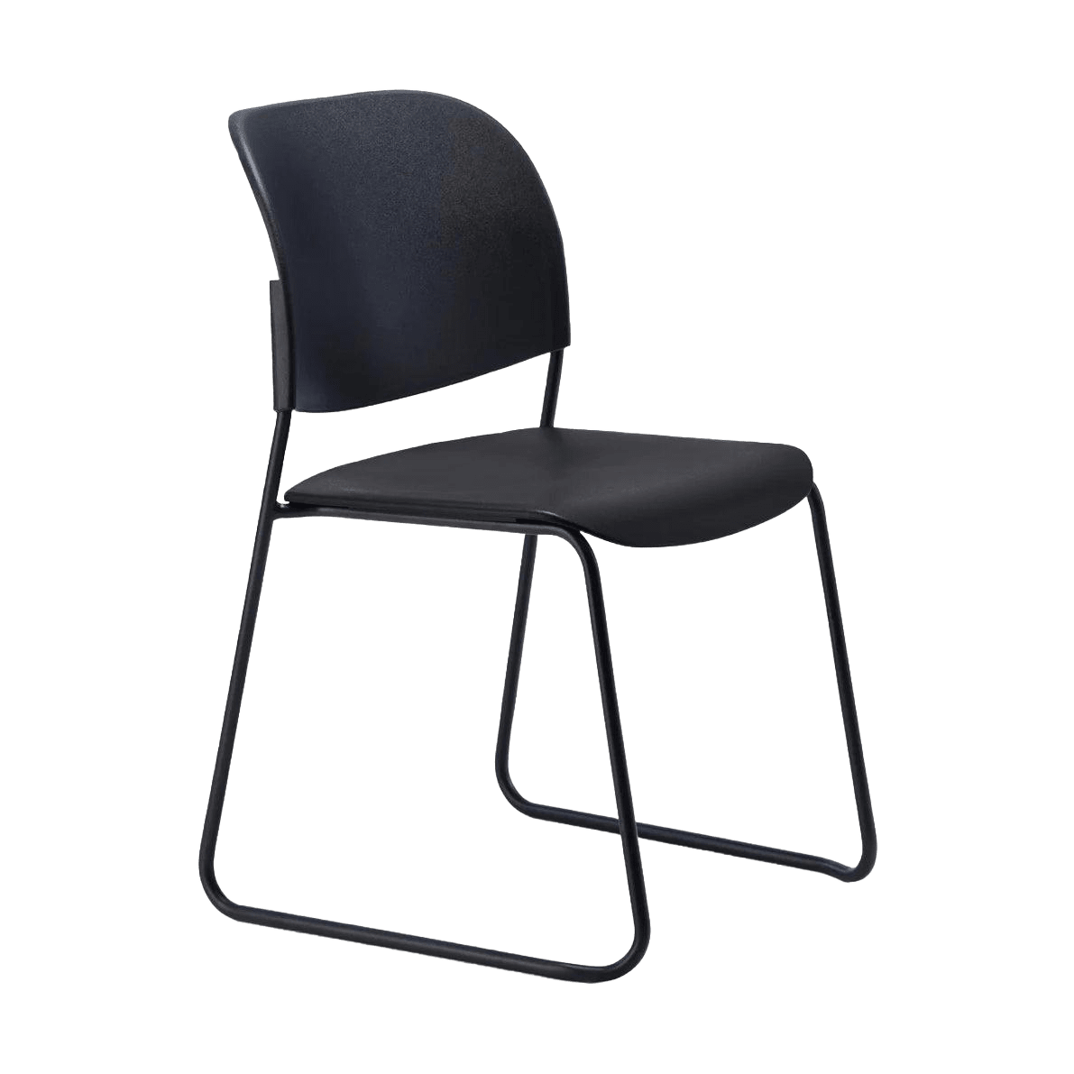 Lumia PP Stackable Chair Ash Black - Office Furniture Company
