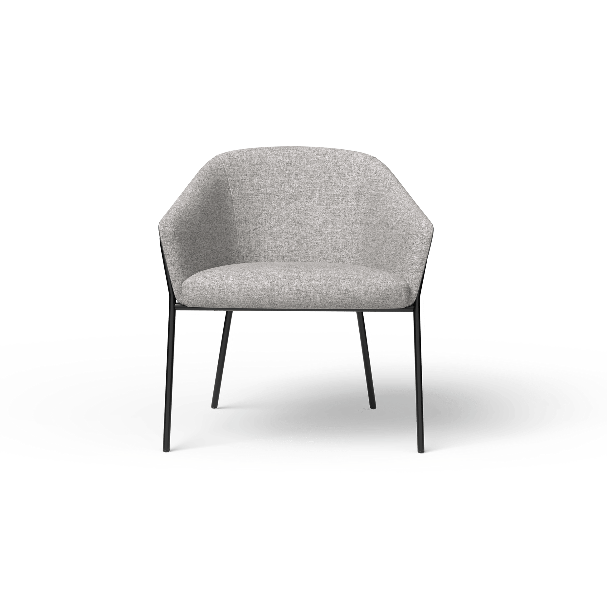 Mesa Black Metal Leg Tub Chair Grey (Charcoal PU/Sunday Greymist) - Office Furniture Company