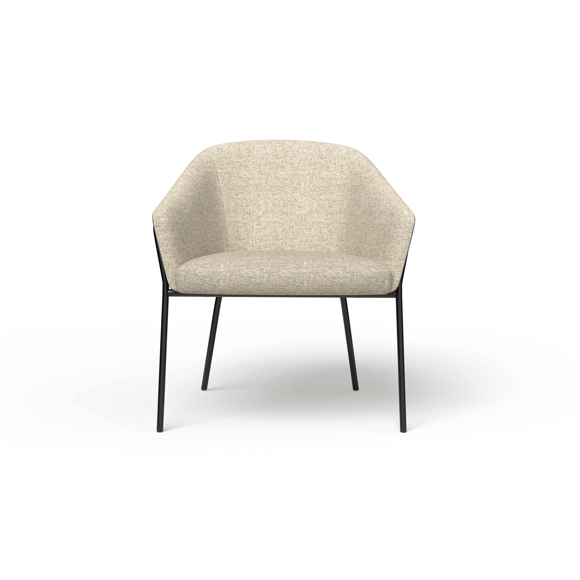Mesa Black Metal Leg Tub Chair Grey (Charcoal PU/Sunday Greymist) - Office Furniture Company