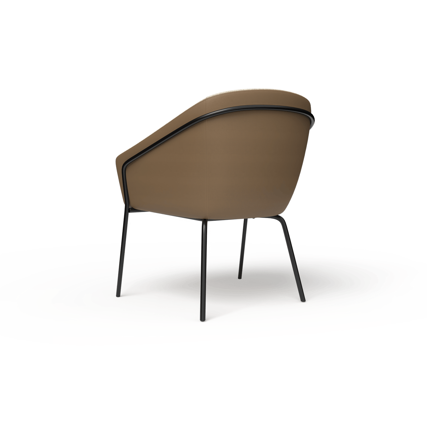 Mesa Black Metal Leg Tub Chair Grey (Charcoal PU/Sunday Greymist) - Office Furniture Company
