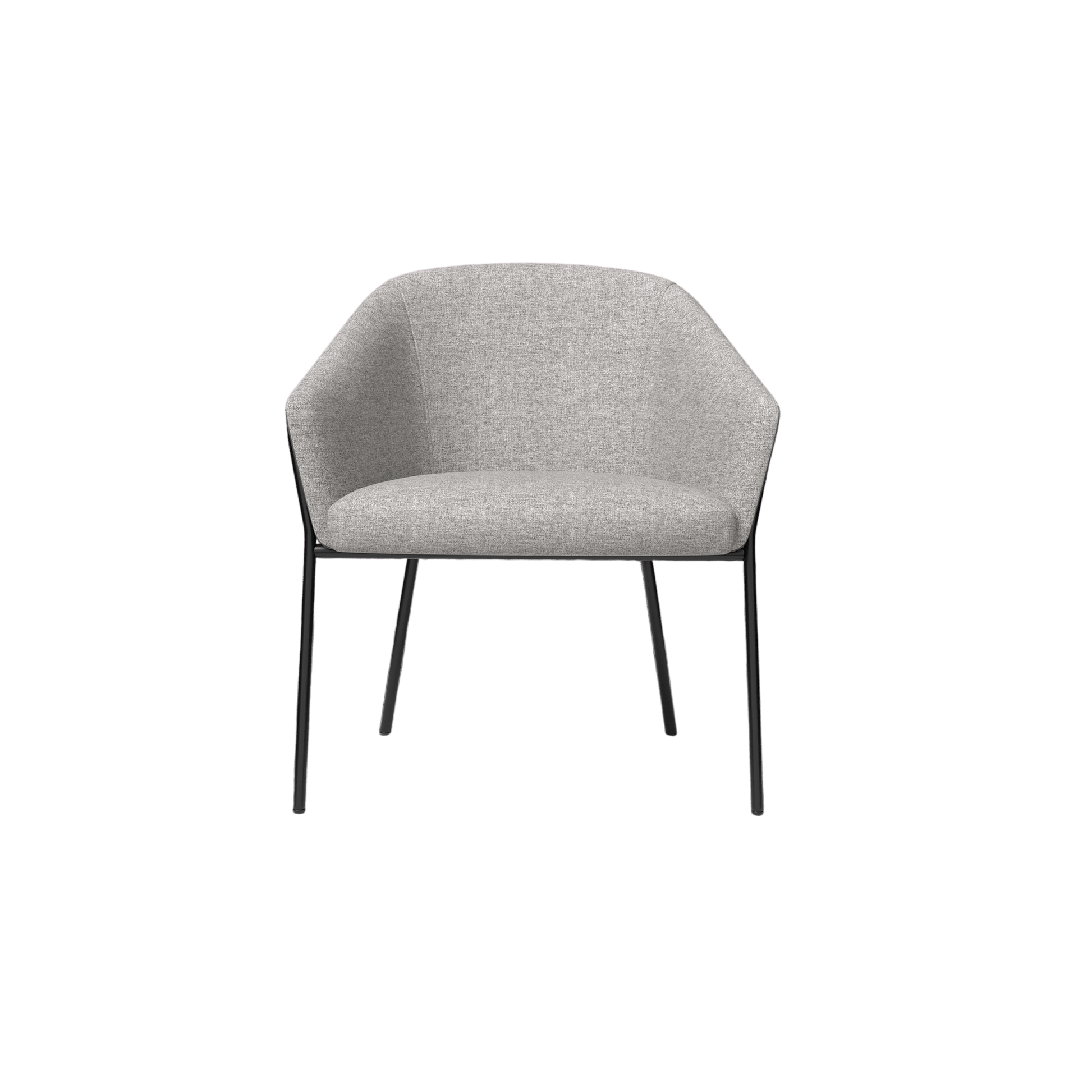 Mesa Black Metal Leg Tub Chair Brown Sunday (027) / Tan PU