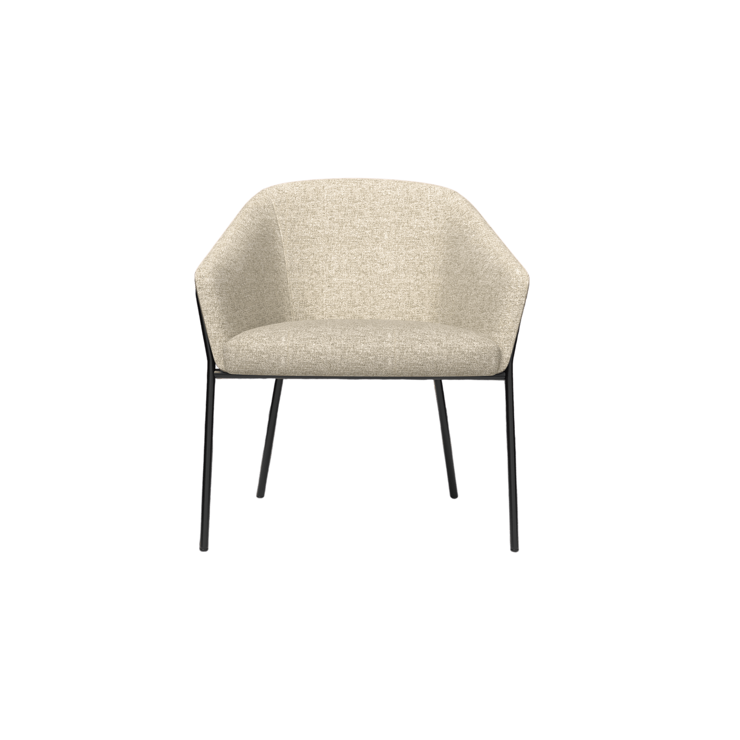 Mesa Black Metal Leg Tub Chair Brown Sunday (027) / Tan PU