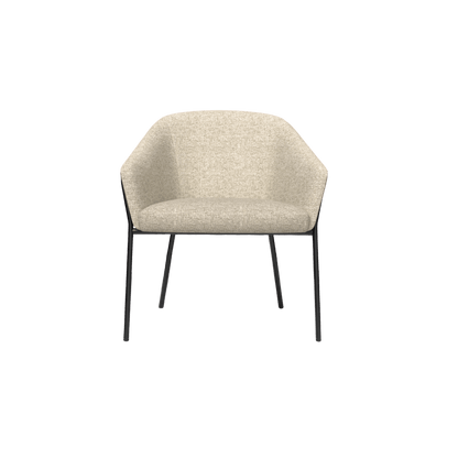 Mesa Black Metal Leg Tub Chair Brown Sunday (027) / Tan PU