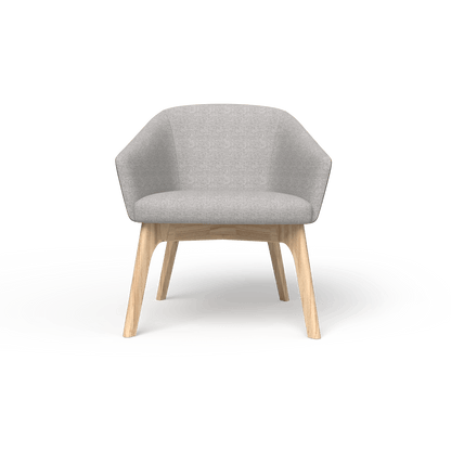 Mesa Wooden Leg Tub Chair Brown (Tan PU/Sunday Walnut) - Office Furniture Company