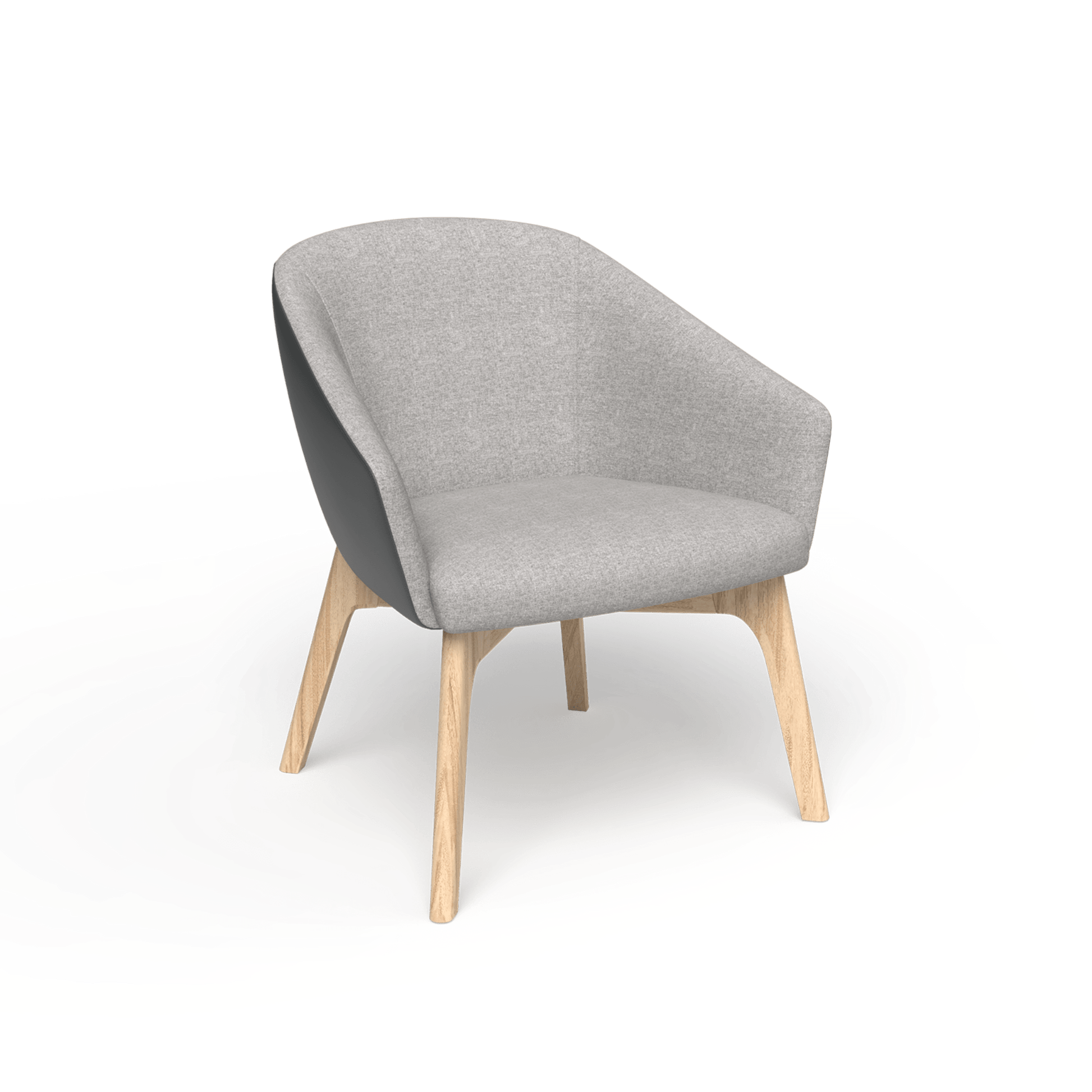 Mesa Wooden Leg Tub Chair Brown (Tan PU/Sunday Walnut) - Office Furniture Company