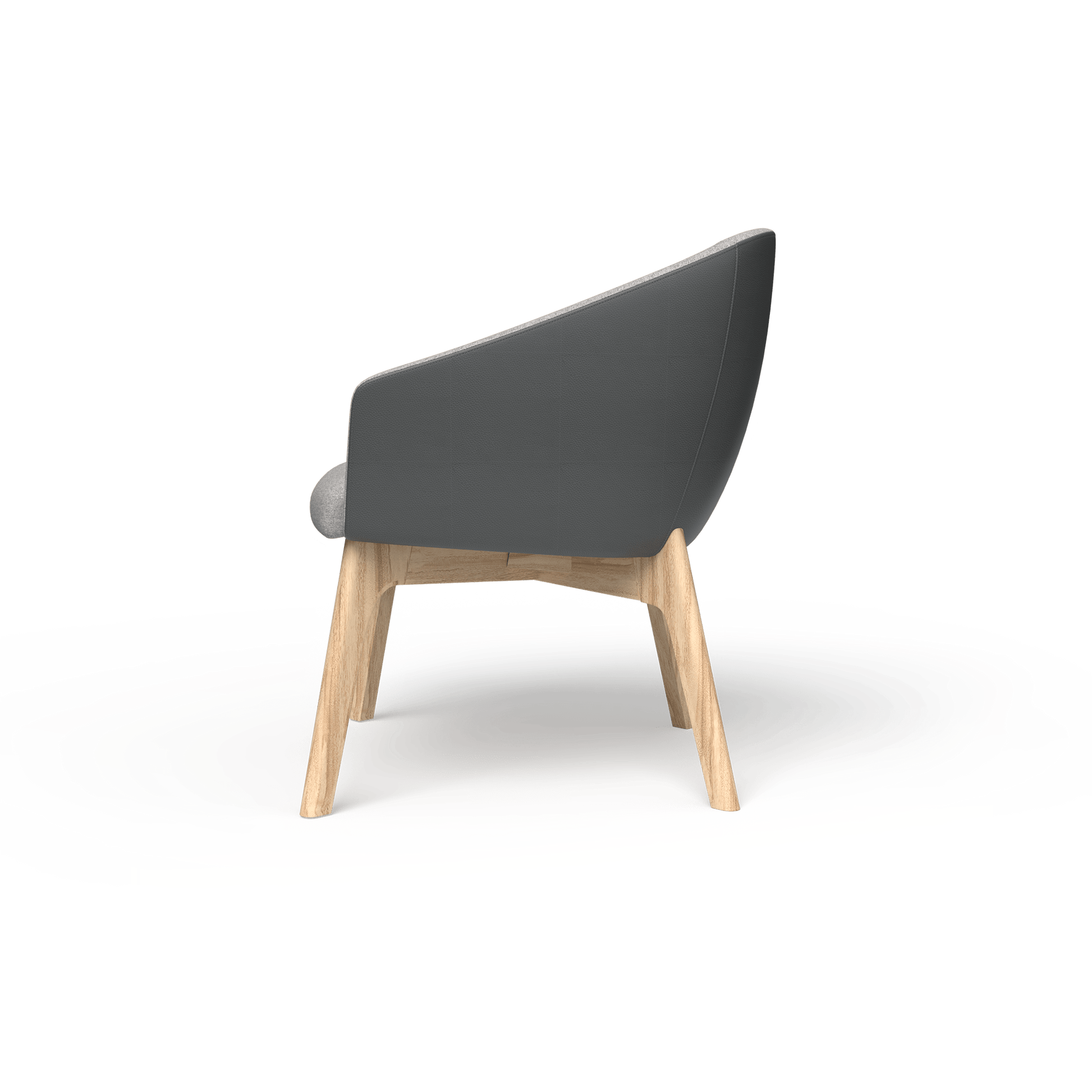 Mesa Wooden Leg Tub Chair Brown (Tan PU/Sunday Walnut) - Office Furniture Company