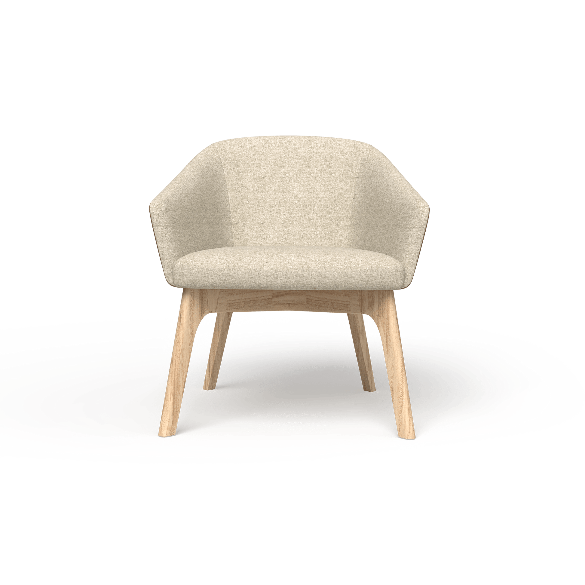 Mesa Wooden Leg Tub Chair Brown (Tan PU/Sunday Walnut) - Office Furniture Company