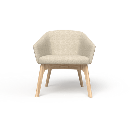 Mesa Wooden Leg Tub Chair Brown (Tan PU/Sunday Walnut) - Office Furniture Company
