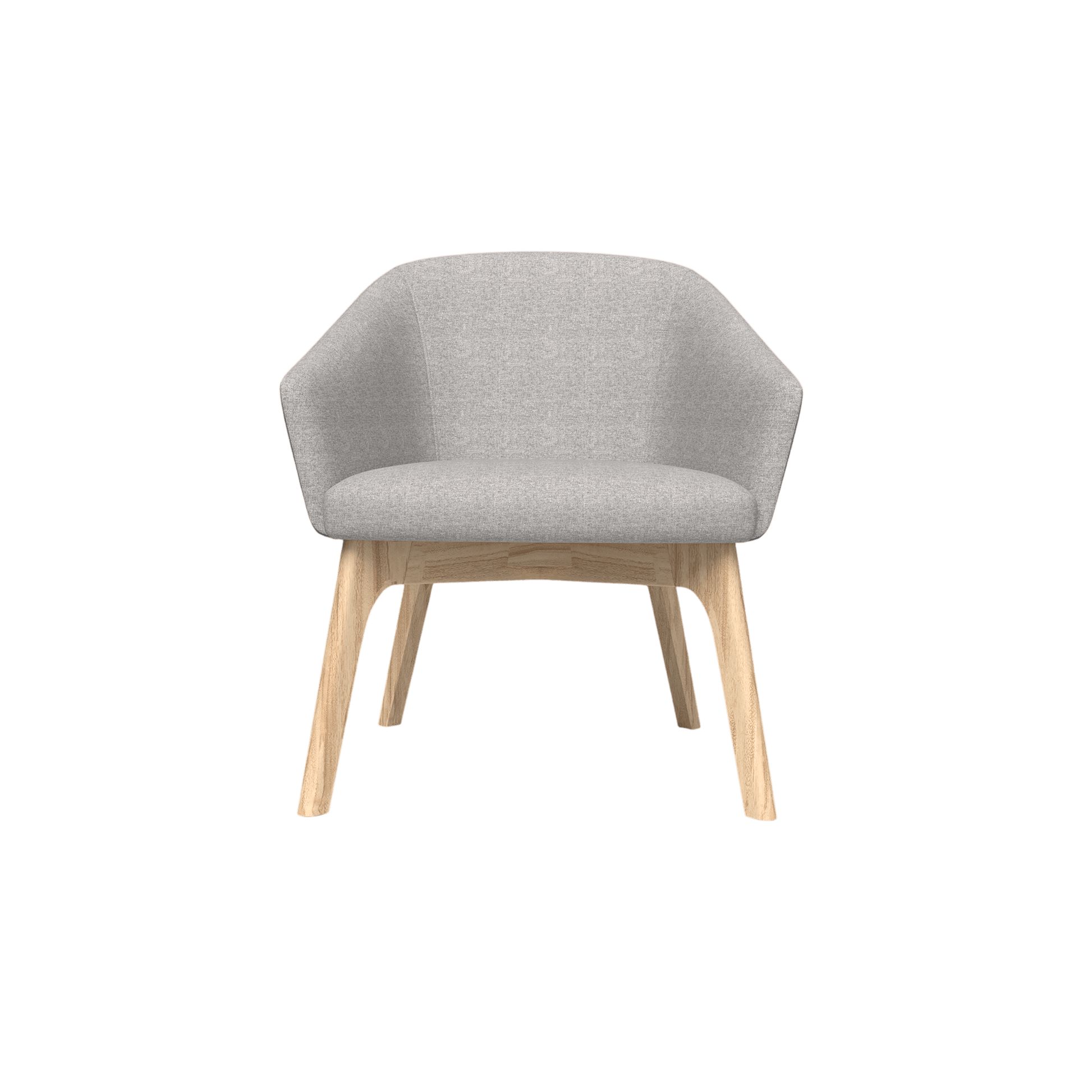 Mesa Wooden Leg Tub Chair Brown Sunday (027) / Tan PU