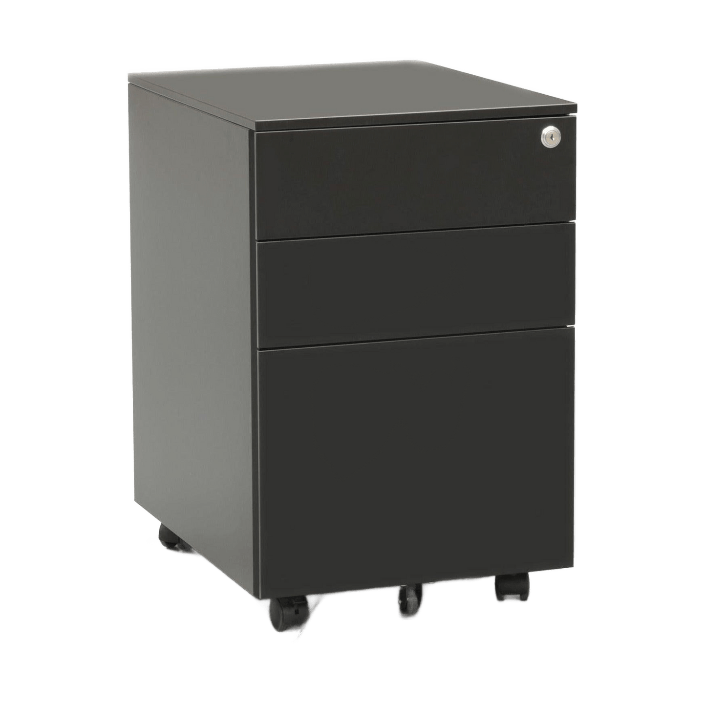 Metal Mobile Pedestal Black