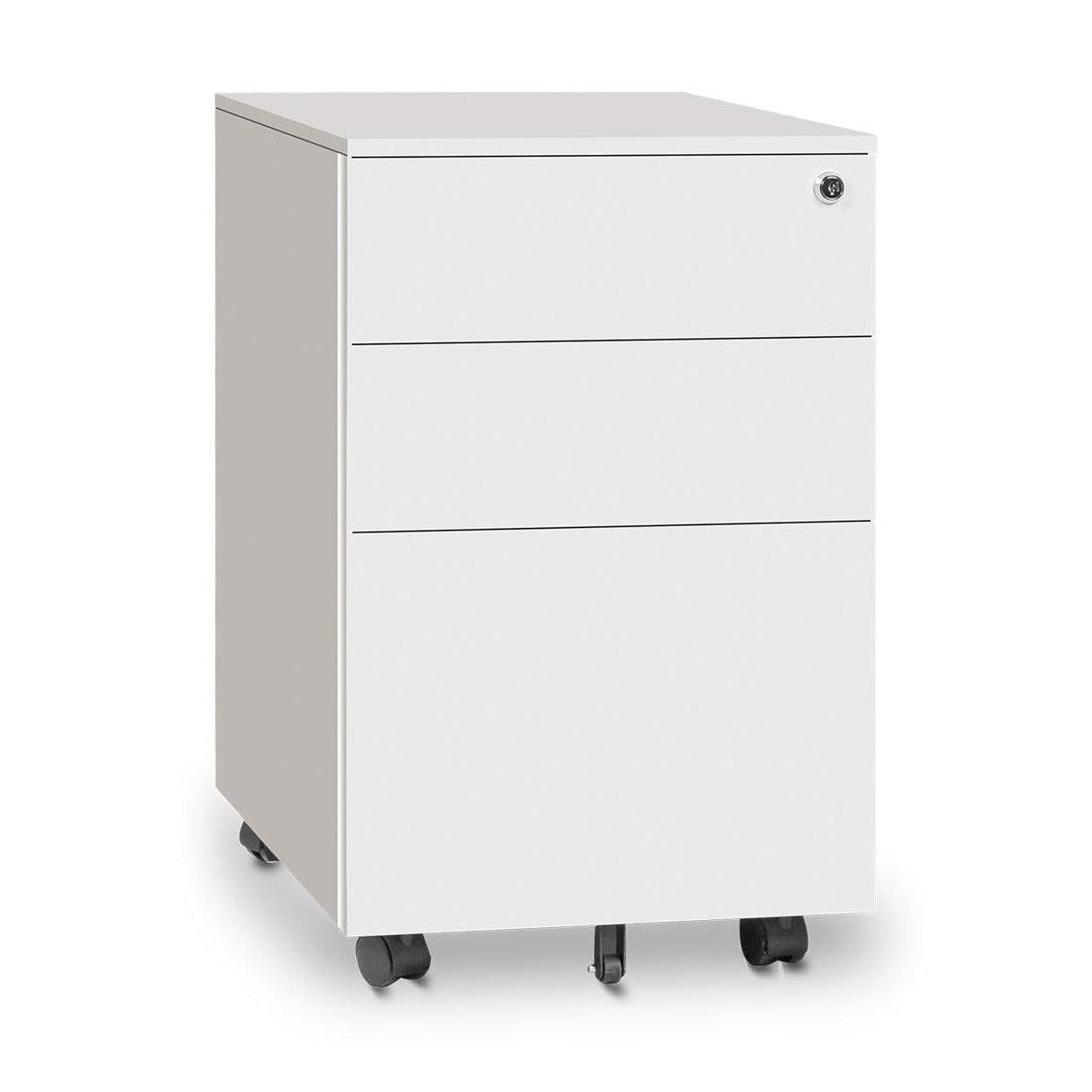 Metal Mobile Pedestal White