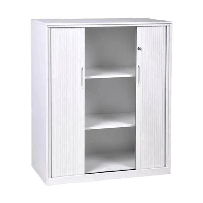Metal Tambour Storage Cupboard - 2