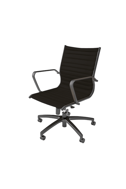 Metro Midback Meeting Chair Black PU