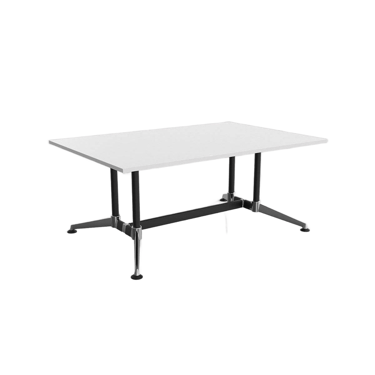 Modulus Boardroom Table with Twin Post Legs 1800x1200 / White