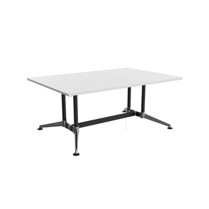Modulus Boardroom Table with Twin Post Legs 1800x1200 / White