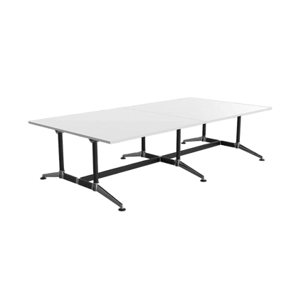 Modulus Boardroom Table with Twin Post Legs 3600x1200 / White