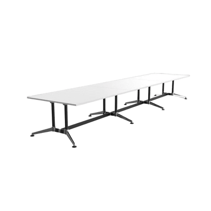 Modulus Boardroom Table with Twin Post Legs 5400x1200 / White