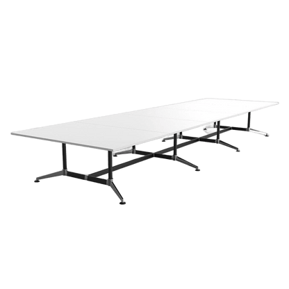 Modulus Boardroom Table with Twin Post Legs 6000x1800 / White