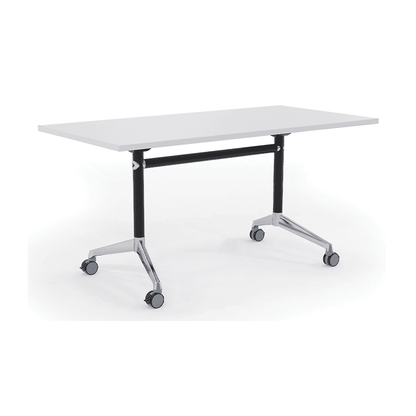 Modulus Flip Folding Mobile Office Table 1200x600 / Black Powdercoat / White