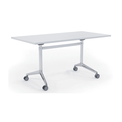Modulus Flip Folding Mobile Office Table 1200x600 / White Powdercoat / White