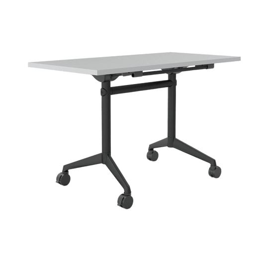 Modulus Flip Folding Mobile Office Table 1200x600 White Powdercoat White