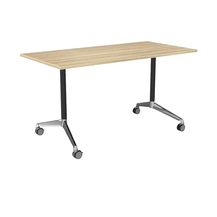 Modulus Mobile Meeting Table with Locking Wheels 1500x750 / New Oak
