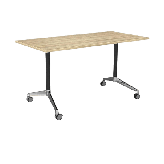 Modulus Mobile Meeting Table with Locking Wheels 1500 X 750 New Oak Melamine - Office Furniture Company