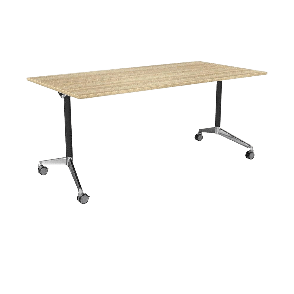 Modulus Mobile Meeting Table with Locking Wheels 1800x750 / New Oak