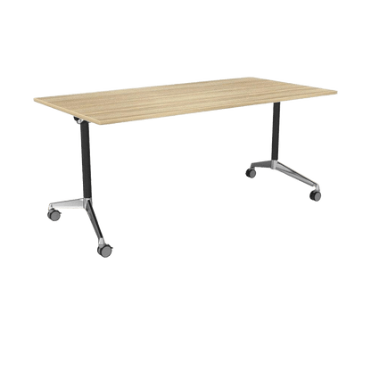 Modulus Mobile Meeting Table with Locking Wheels 1800x750 / New Oak