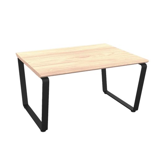 Motion Coffee Table with Black Frame White Laquered