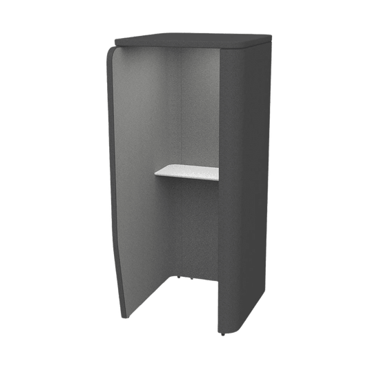 Motion Link Freestanding Phone Booth Lacquered White - Office Furniture Company