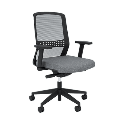 Motion Sync Ergonomic Mesh Office Chair Adjustable Arms Grey Charcoal (Motion)
