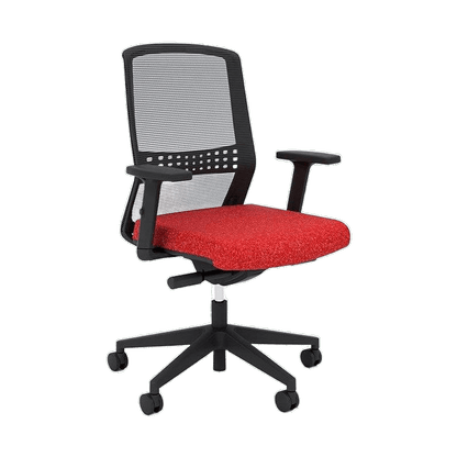 Motion Sync Ergonomic Mesh Office Chair Adjustable Arms Red Chilli (Motion)