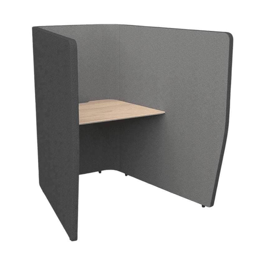 Motion Zip 1 Partition Work Pod Solid Beech - Office Furniture Company