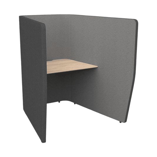 Motion Zip 1 Partition Work Pod Solid Beech - Office Furniture Company